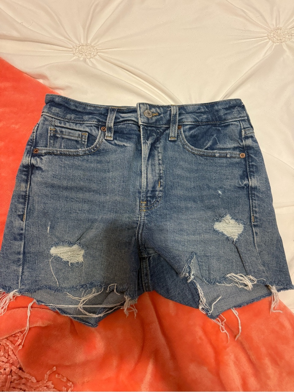 Old Navy Distressed Blue Denim Shorts